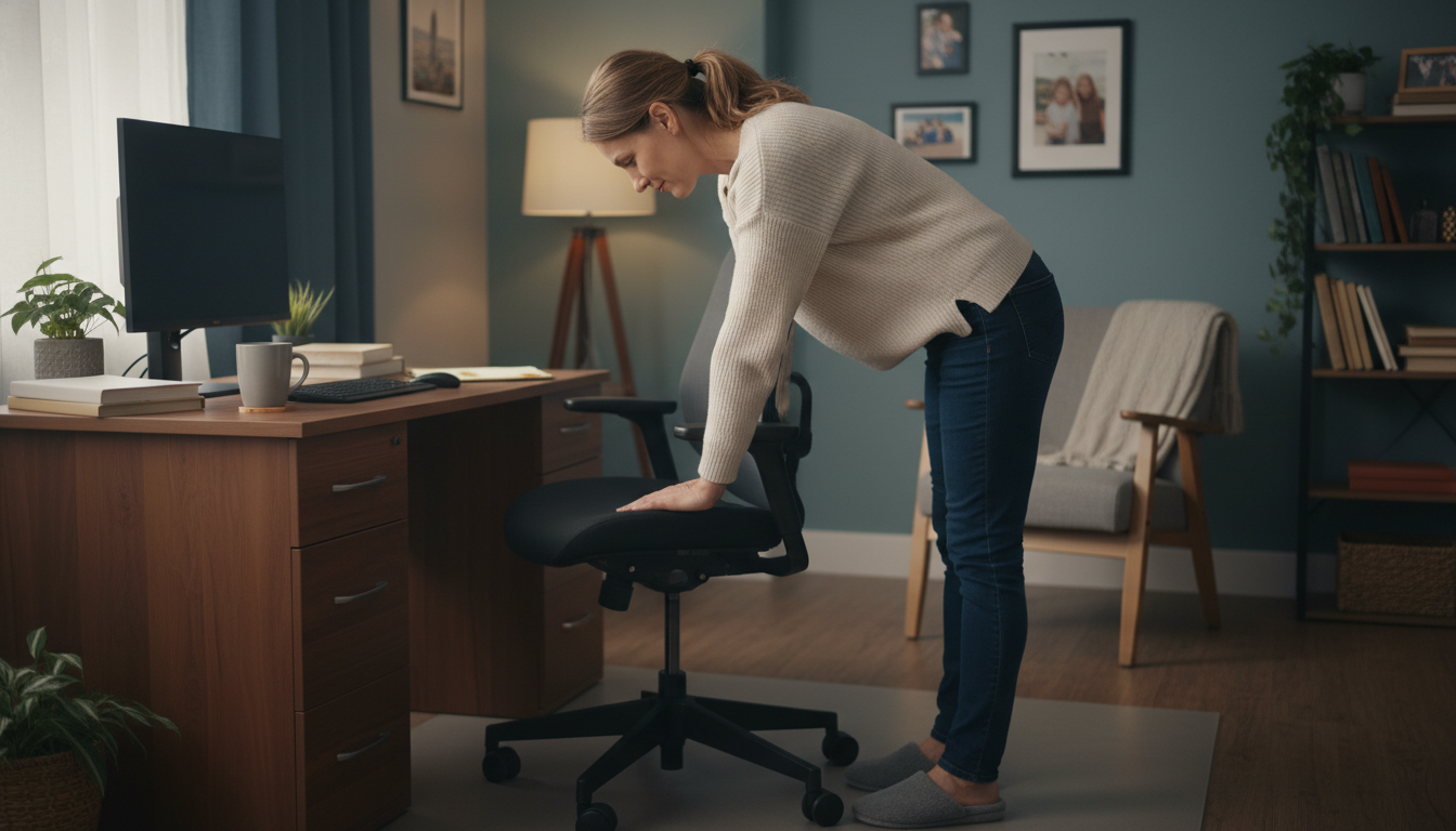 Lower Back Stretches for Office Workers - lumbar support and back pain relief